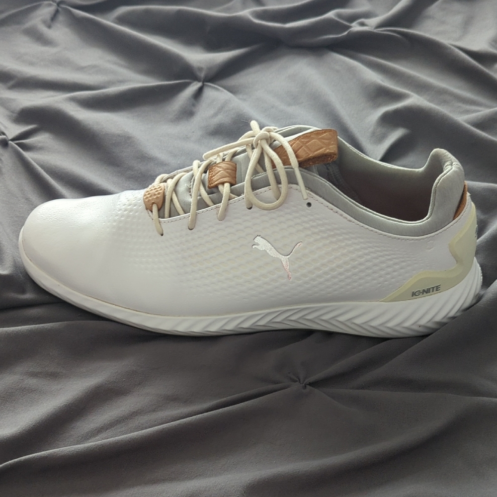 Puma Ignite Pwradapt Leather 2.0 Golf Shoes White Men's Size 11 - Picture 7 of 9
